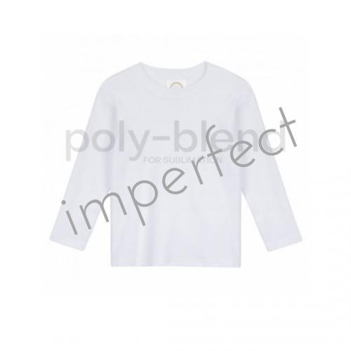 IMPERFECT *Sublimation Blanks* Blank Boy's Long Sleeve Tee Shirt - Poly Blend